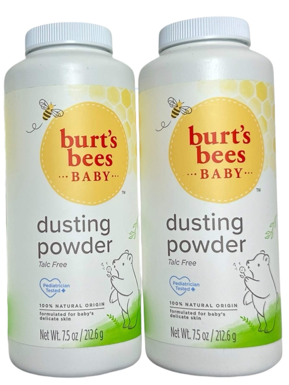 2 Burt's Bees Baby Dusting Powder Talc-Free 7.5 oz